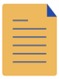Gold piece of paper icon