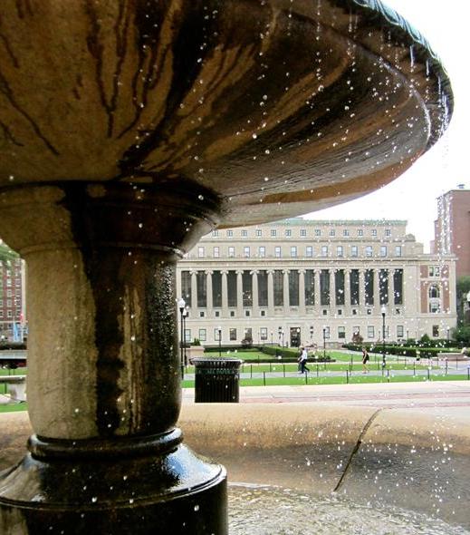 Fountain across from Columbia University Library