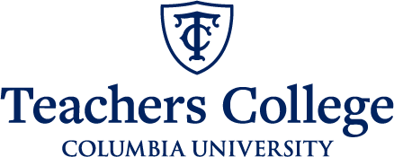 Primary logo with Shield and center aligned text: Teachers College Columbia University