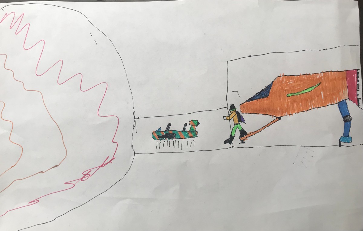 Shima's Illustration of his favorite Choose Your Own Adventure ending the New Planet