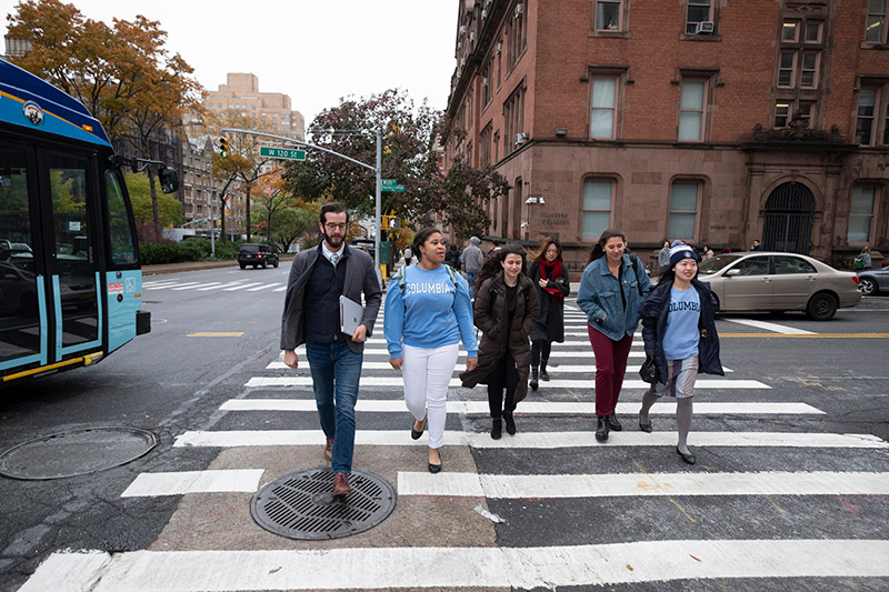 TC Students on West 120th Street