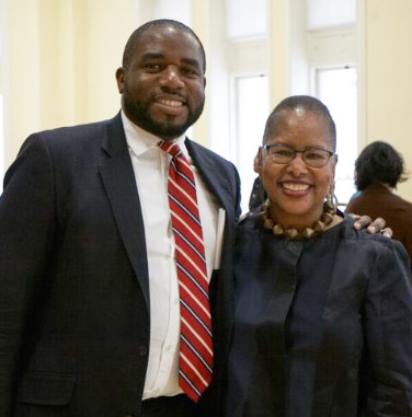 The Right Honourable David Lammy, a Member of Parliament in the U.K., with Kassie Freeman, President of the African Diaspora Consortium. Lammy spoke at TC in Spring 2016.