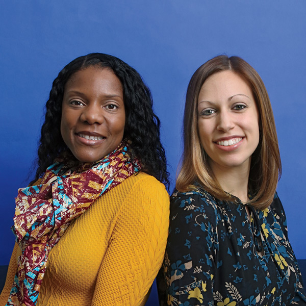 Postdoctoral Fellow Claire Baker and Doctoral Student Marisa Morin