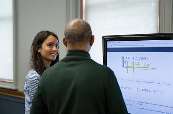 TC student Esther Cyna with a Modern School alumna