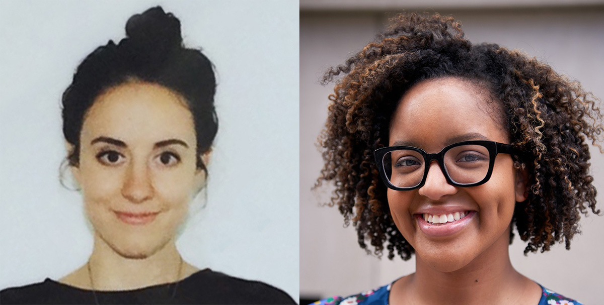 Students Cornelia Clay (left) and Shanae Burch