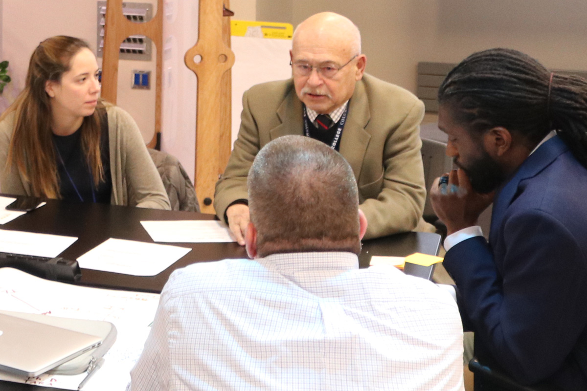 Fred Cohen leads group discussion (by Morgan Gilbard)