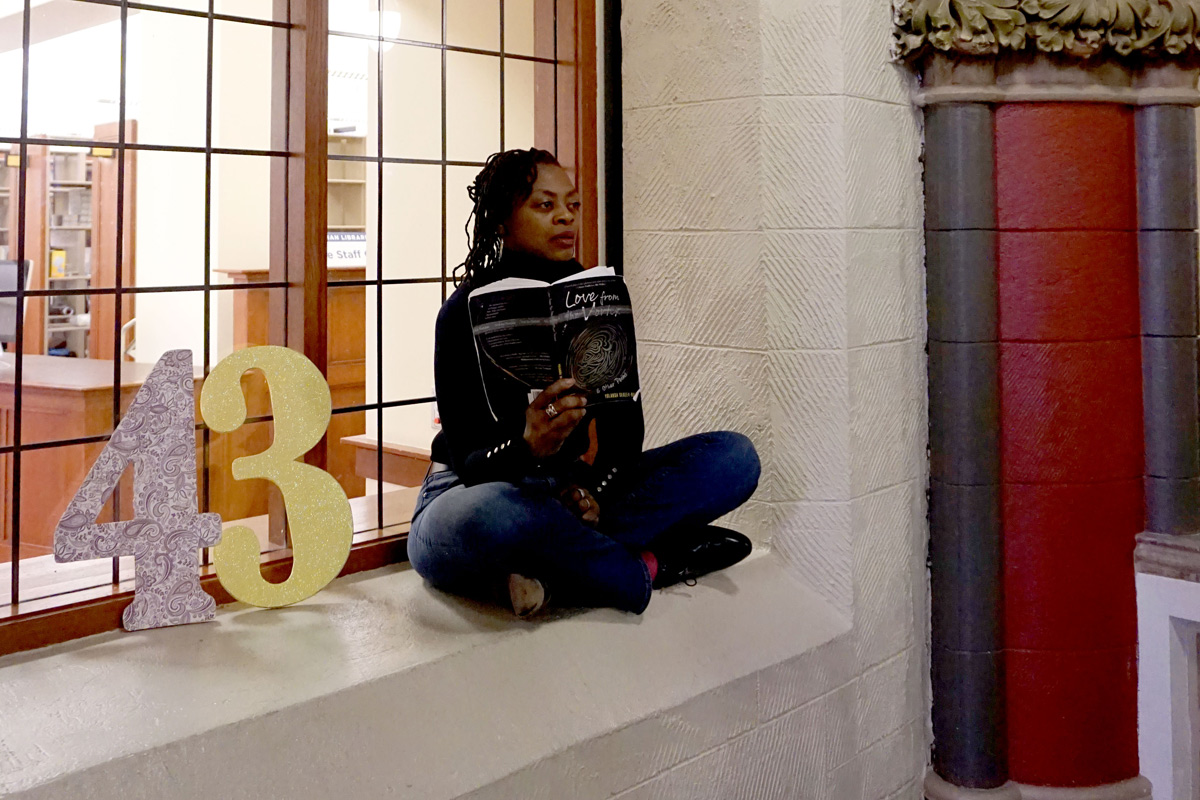 Yolanda Sealey-Ruiz reading her poetry