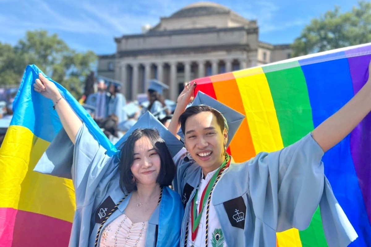 Students celebrating Pride