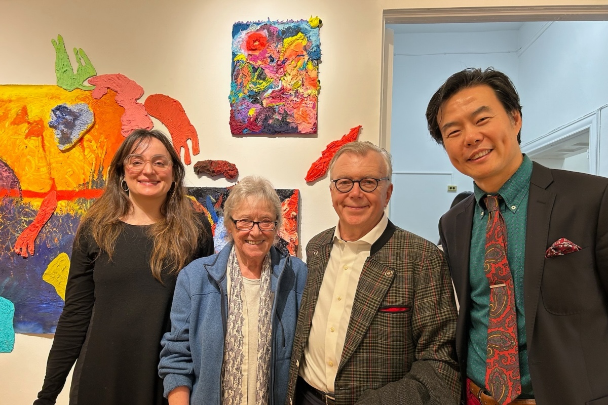 Artists and faculty at the Macy Art Gallery