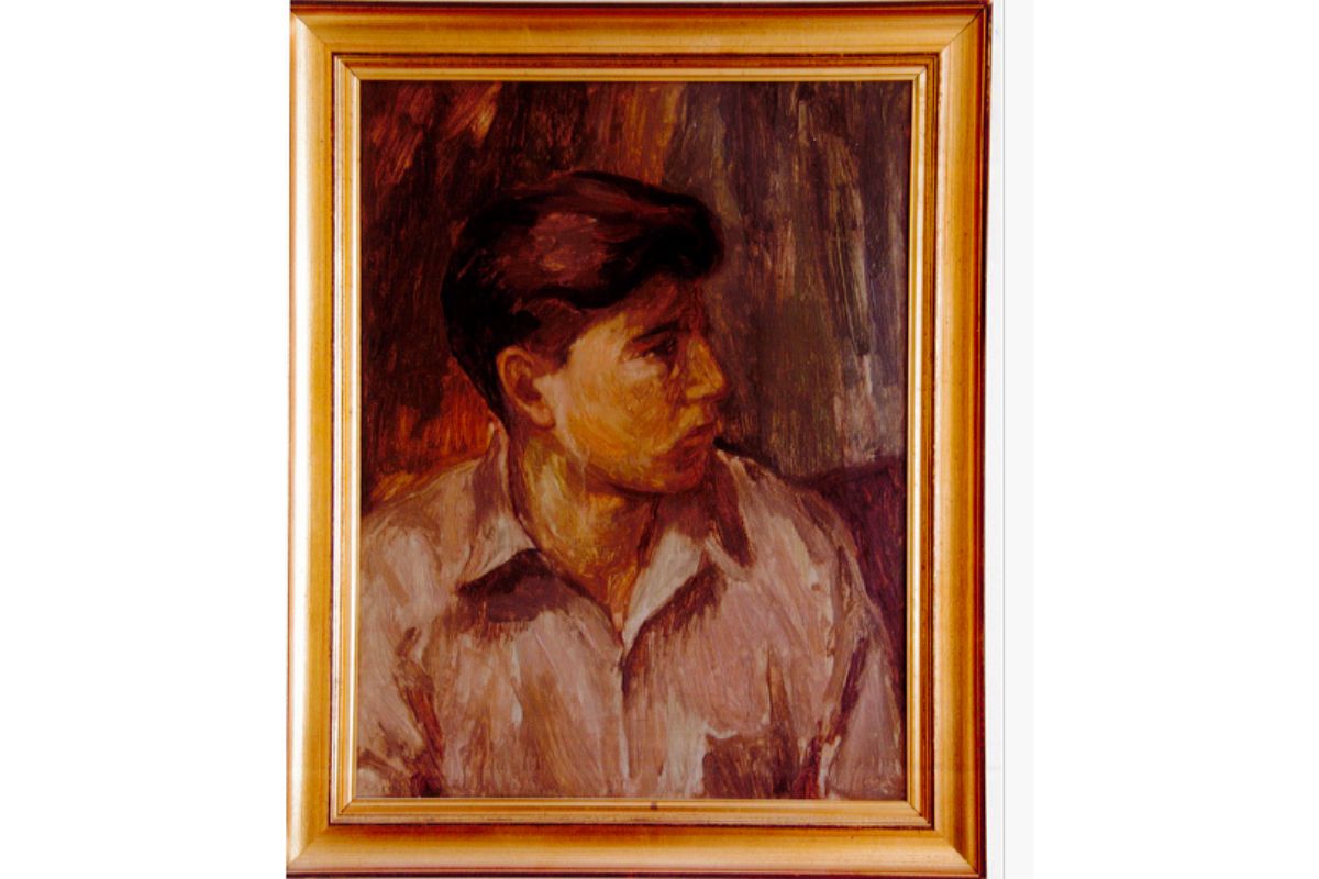 Oil painting of boy