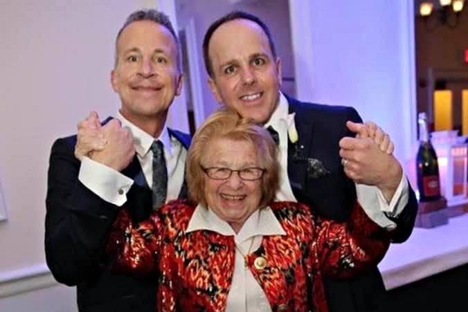 Tom Rock and Terry Cosentino with Ruth Westheimer