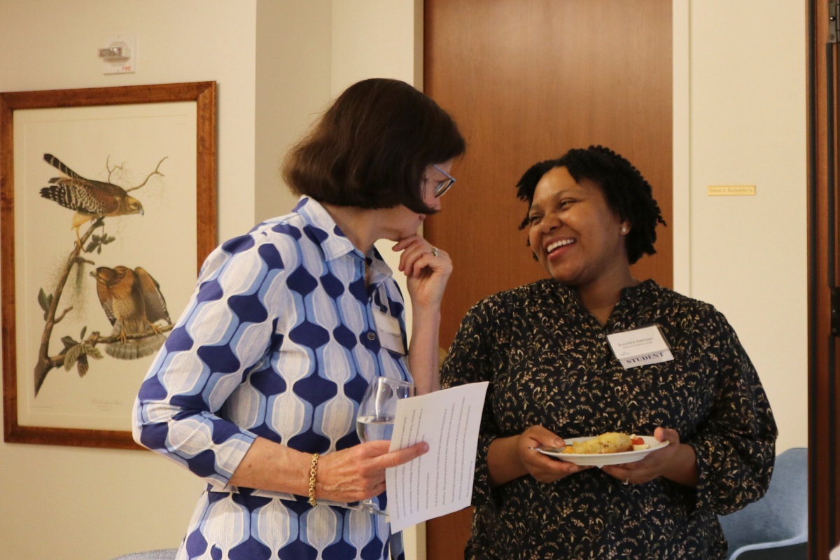 Guests mingle at the 2024 O'Neill Fellows reception.