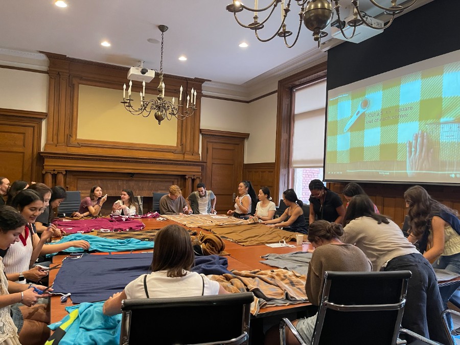 Students participated in blanket-making with TC Serves.