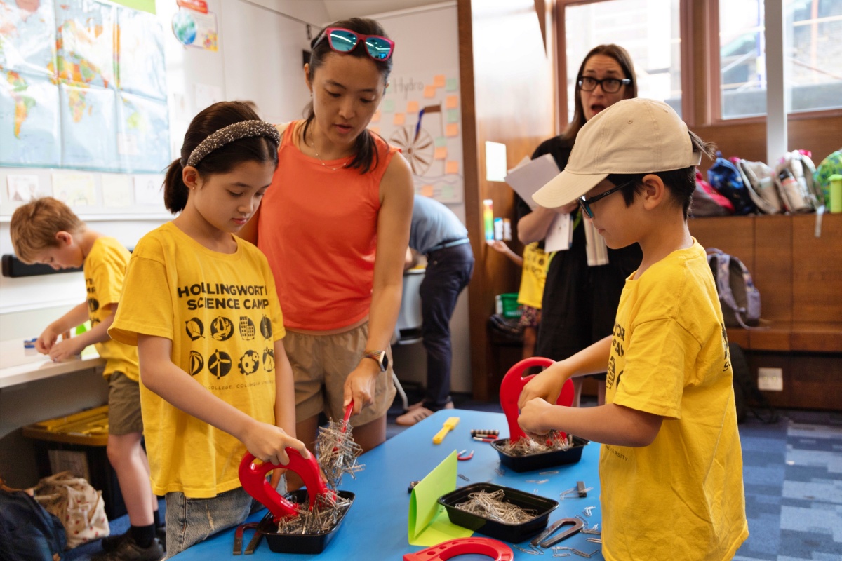 Hollingworth students demonstrate knowledge on magnets.