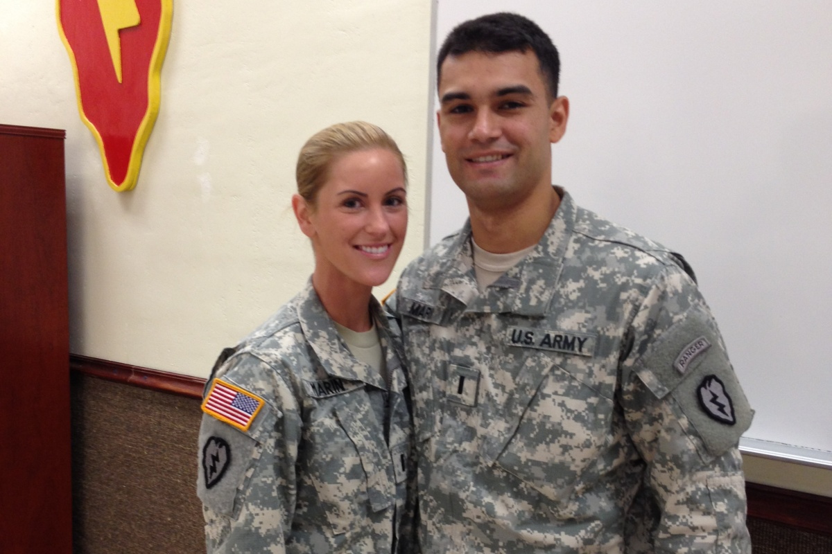 Niki and Leo Marin in uniform