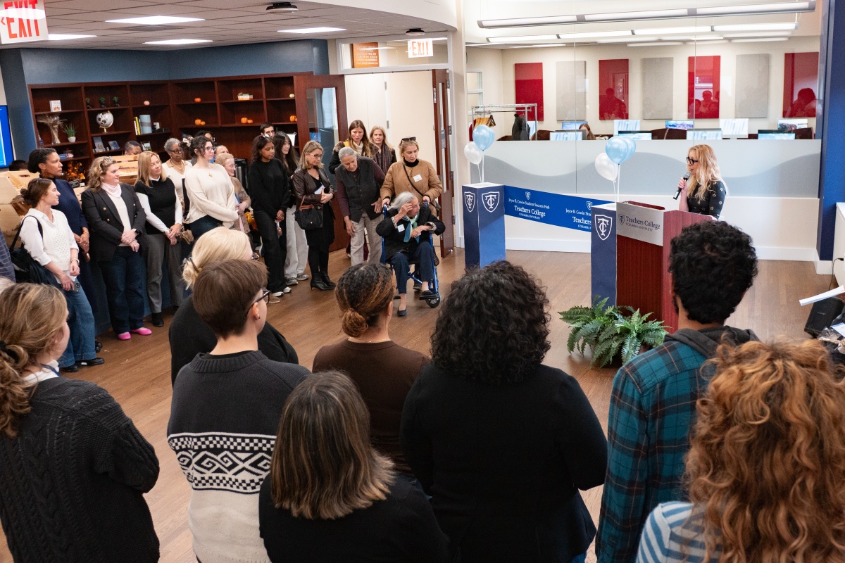 Katie Embree delivers remarks