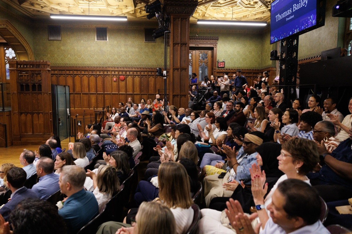 Pictured: TC community at LTR ceremony.