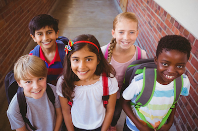 Diverse students smiling